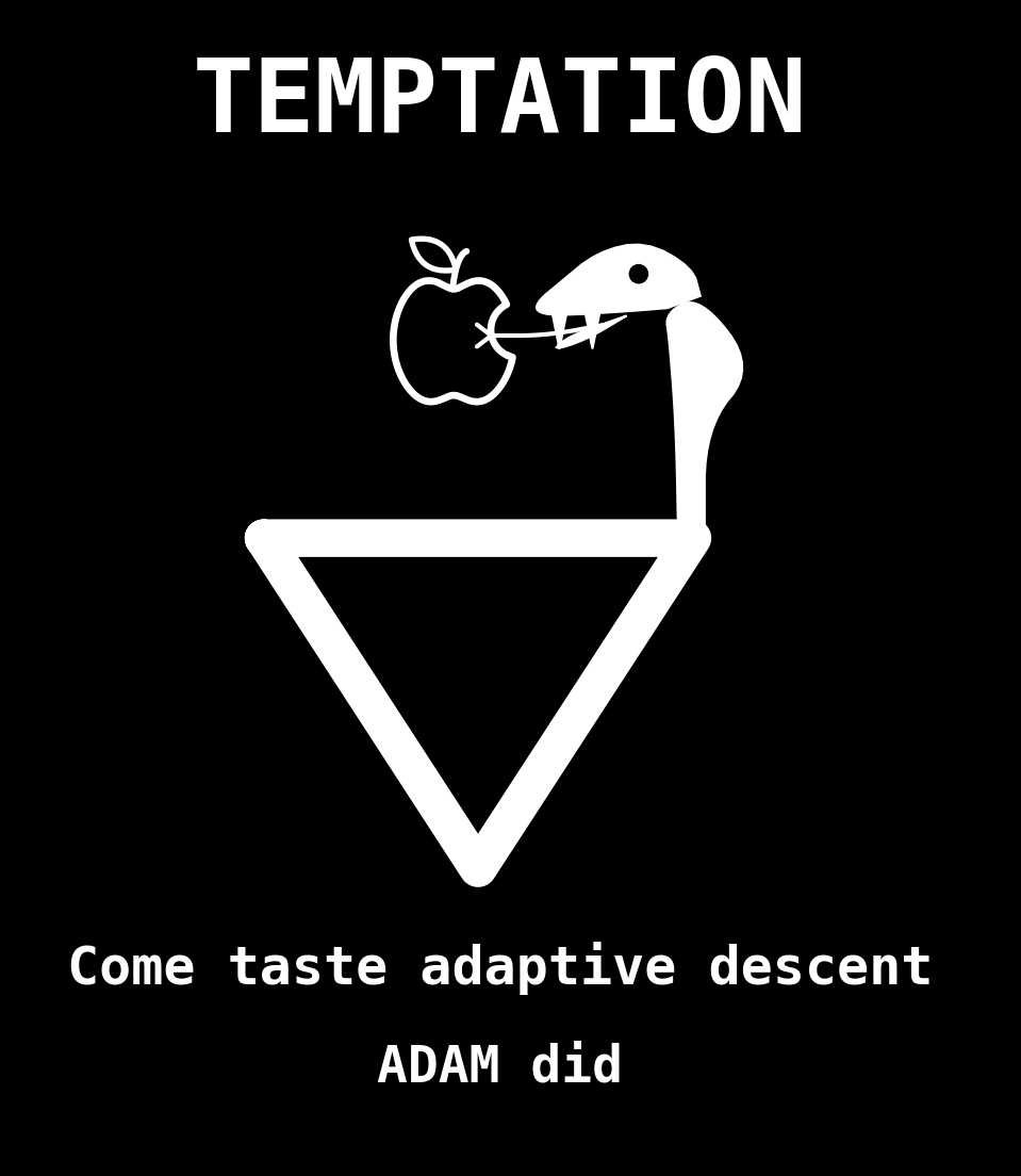 Temptation — Come Taste Adaptive Descent (ADAM) T-Shirt (dark preview)