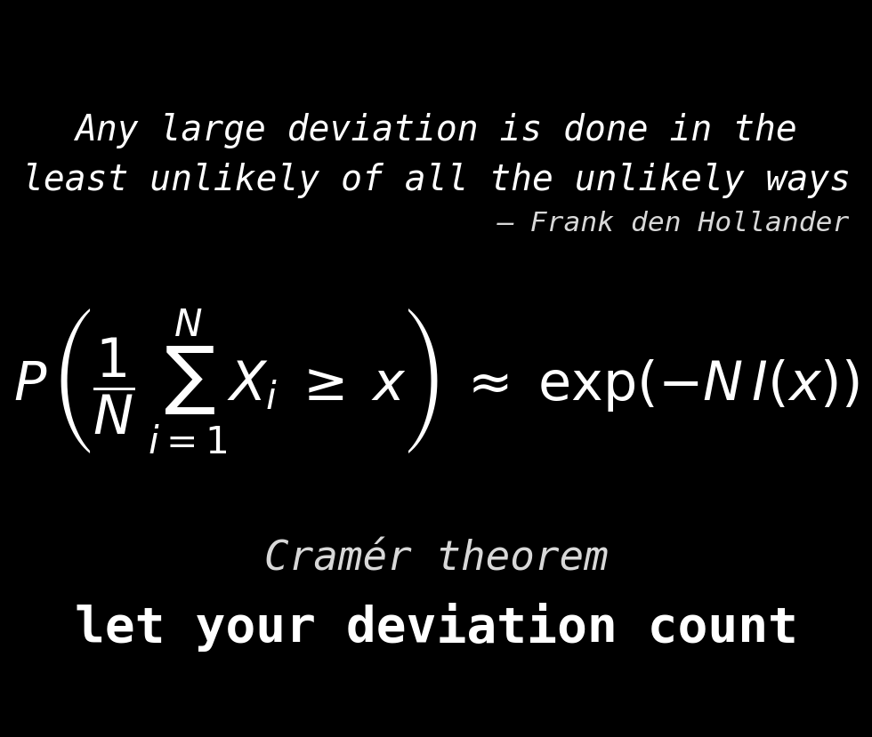 Let Your Deviation Count — Cramér's Theorem T-Shirt (dark preview)
