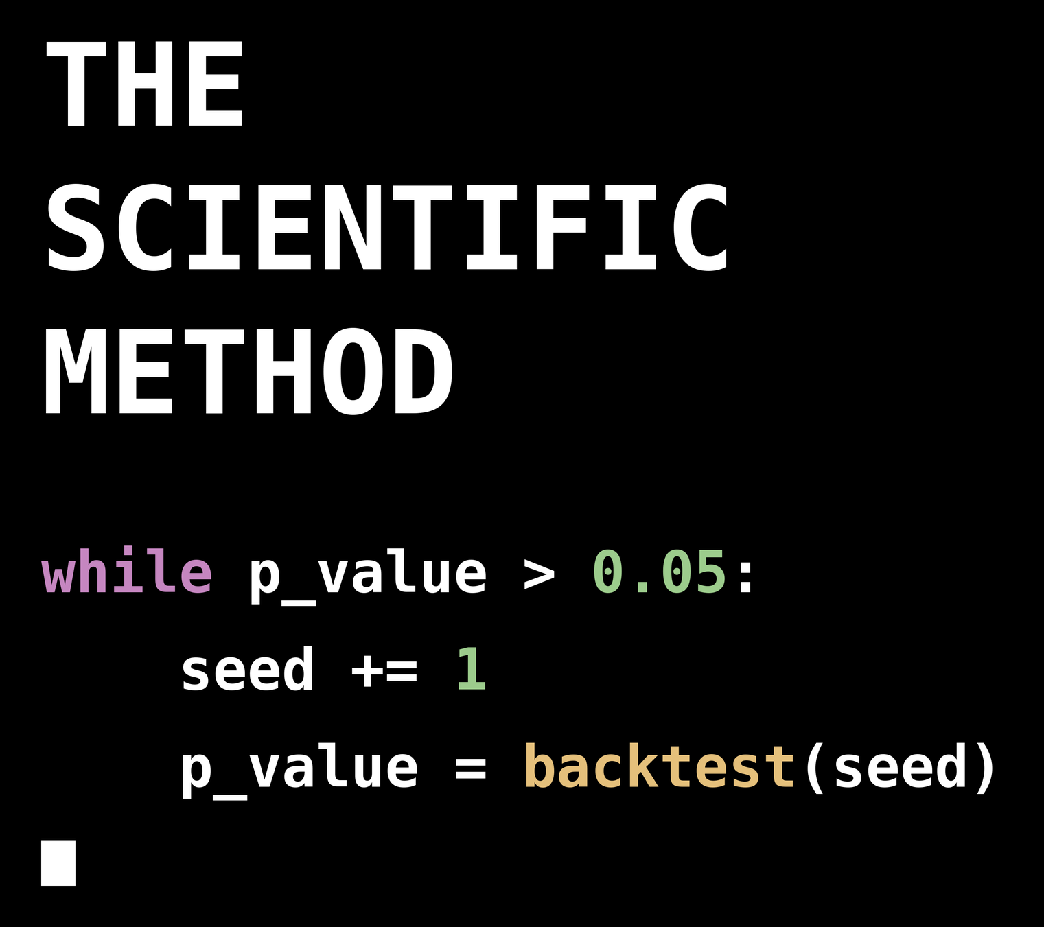 The Scientific Method — p-Hacking Python T-Shirt (dark preview)